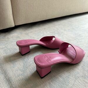 Zara Square Toe Pink Heels